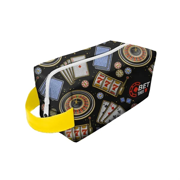 4" x 4" x 9" cosmetics bag with zippered main compartment... from ASI 61125 Hit Promotional Products / Hit®