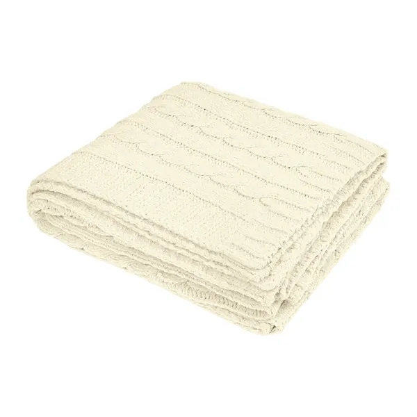 Cable Knit rPET Chenille Blanket... from ASI 61125 Hit Promotional Products / Hit®