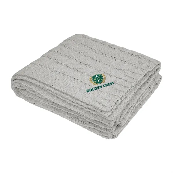 Cable Knit rPET Chenille Blanket... from ASI 61125 Hit Promotional Products / Hit®