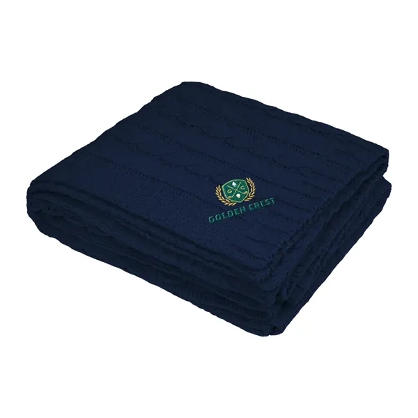 Cable Knit rPET Chenille Blanket... from ASI 61125 Hit Promotional Products / Hit®