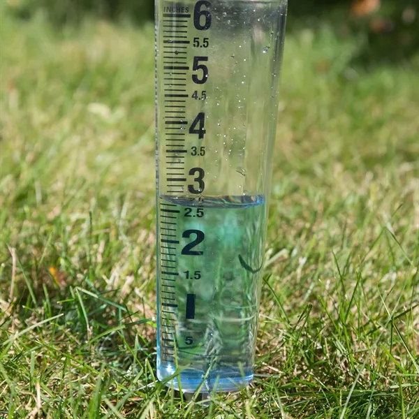 Rain gauge made of durable plastic that measures 6" of precipitation... from ASI 54100 Fields Manufacturing Inc / Sprout Tyme Line by American Greenwood