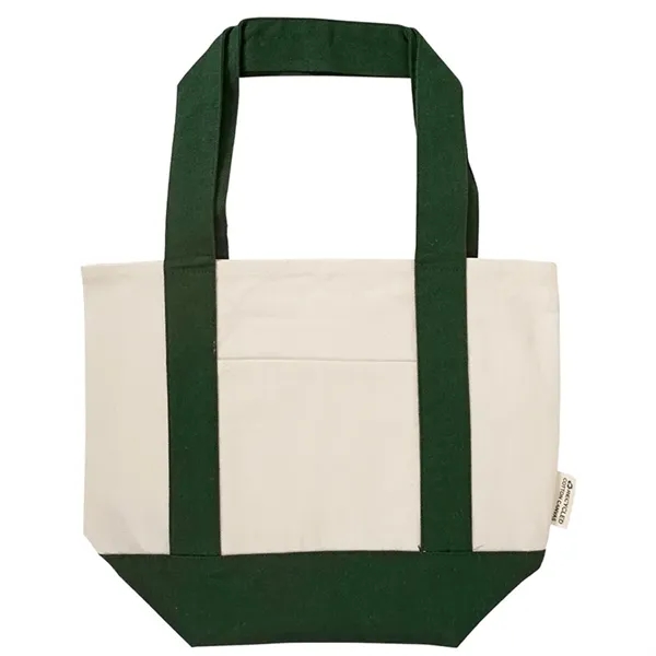 Durable mini cotton canvas tote with stash pocket and sturdy handles... from ASI 67557 LimeLight Ent