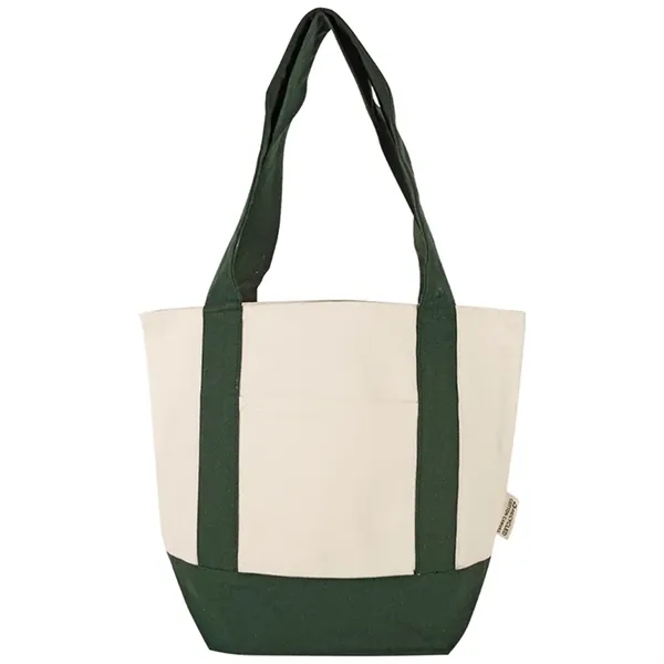 Durable mini cotton canvas tote with stash pocket and sturdy handles... from ASI 67557 LimeLight Ent