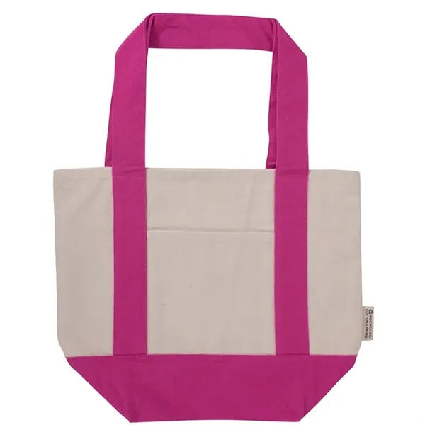 Durable mini cotton canvas tote with stash pocket and sturdy handles... from ASI 67557 LimeLight Ent