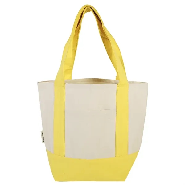 Durable mini cotton canvas tote with stash pocket and sturdy handles... from ASI 67557 LimeLight Ent
