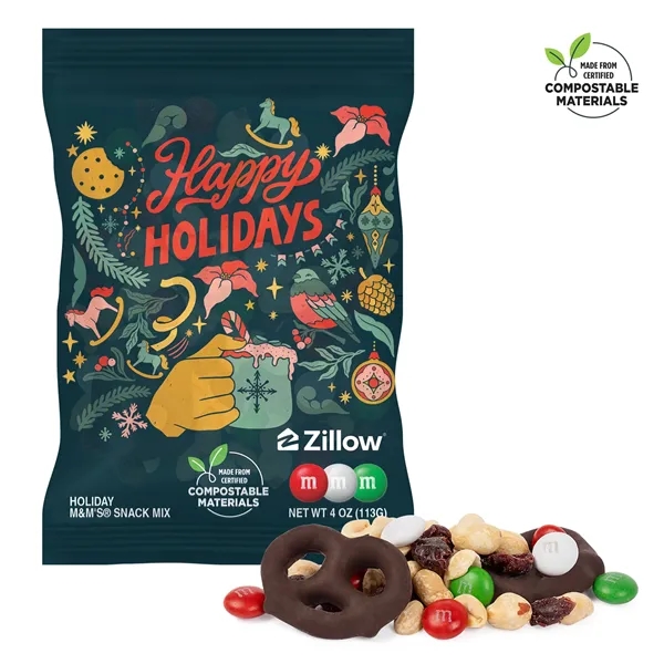 4oz. ECO- Digibag™, Holiday M&M Snack Mix... from ASI 44900 NC Custom (CI/Lanco) / Chocolate Inn
