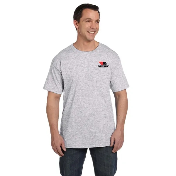 Hanes Adult 6.1 oz Beefy-T with Pocket... from ASI 30208 A P Specialties / AP Specialties