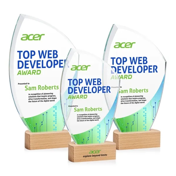 The Clarence VividPrint™ Award features a stunning Starfire crystal design.... from ASI 84592 St Regis Group / St Regis