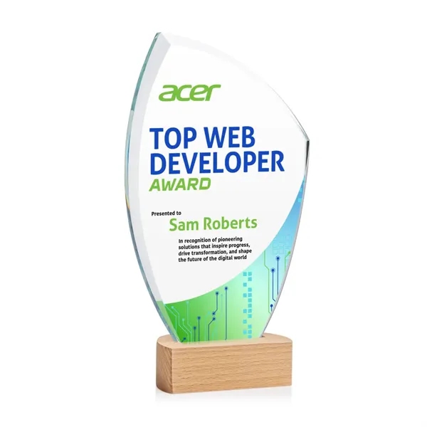 The Clarence VividPrint™ Award features a stunning Starfire crystal design.... from ASI 84592 St Regis Group / St Regis