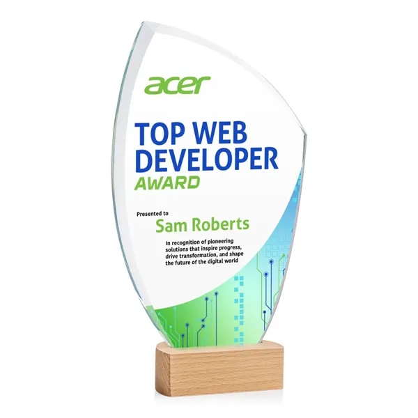 The Clarence VividPrint™ Award features a stunning Starfire crystal design.... from ASI 84592 St Regis Group / St Regis