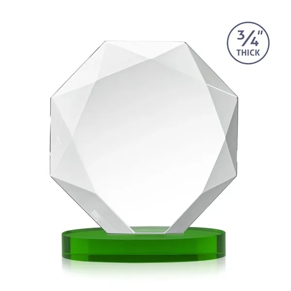 The Spectacular Multifaceted 0.75" Thick Bradford Starfire Octagonal Award with full-color... from ASI 84592 St Regis Group / St Regis
