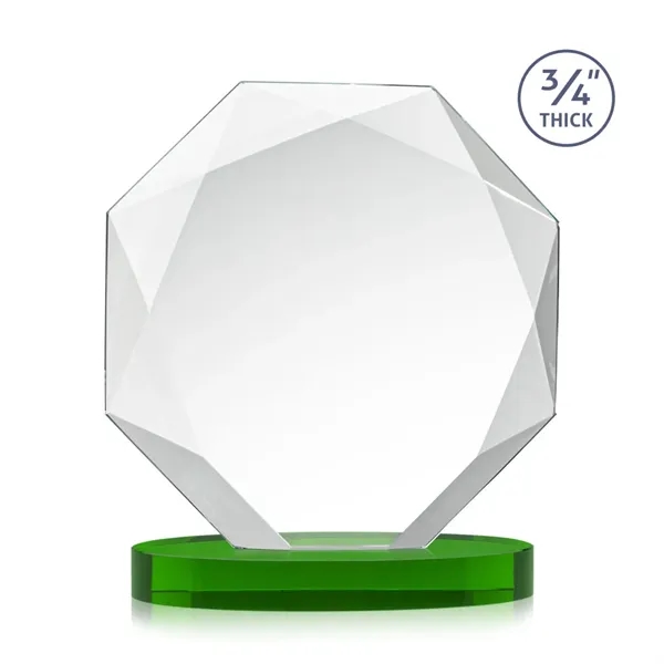 The Spectacular Multifaceted 0.75" Thick Bradford Starfire Octagonal Award with full-color... from ASI 84592 St Regis Group / St Regis
