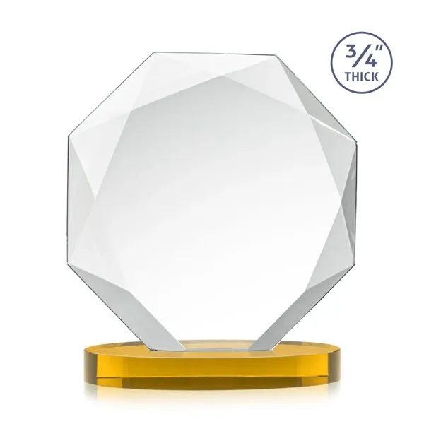 The Spectacular Multifaceted 0.75" Thick Bradford Starfire Octagonal Award with full-color... from ASI 84592 St Regis Group / St Regis