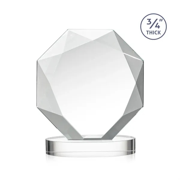 The Spectacular Multifaceted 0.75" Thick Bradford Starfire Octagonal Award with full-color... from ASI 84592 St Regis Group / St Regis