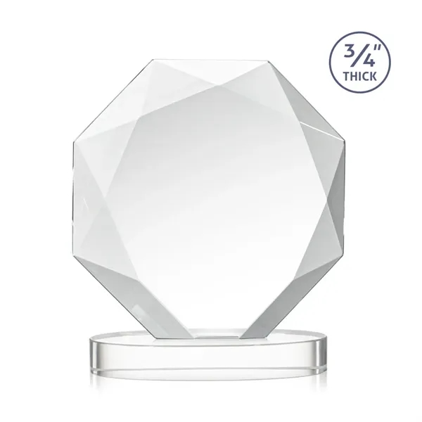 The Spectacular Multifaceted 0.75" Thick Bradford Starfire Octagonal Award with full-color... from ASI 84592 St Regis Group / St Regis