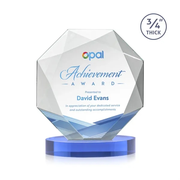 The Spectacular Multifaceted 0.75" Thick Bradford Starfire Octagonal Award with full-color... from ASI 84592 St Regis Group / St Regis