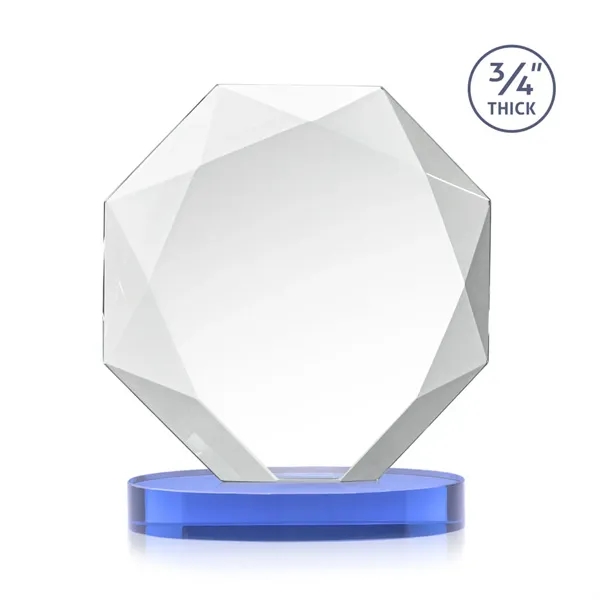 The Spectacular Multifaceted 0.75" Thick Bradford Starfire Octagonal Award with full-color... from ASI 84592 St Regis Group / St Regis