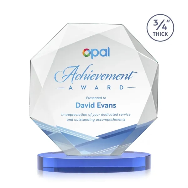 The Spectacular Multifaceted 0.75" Thick Bradford Starfire Octagonal Award with full-color... from ASI 84592 St Regis Group / St Regis