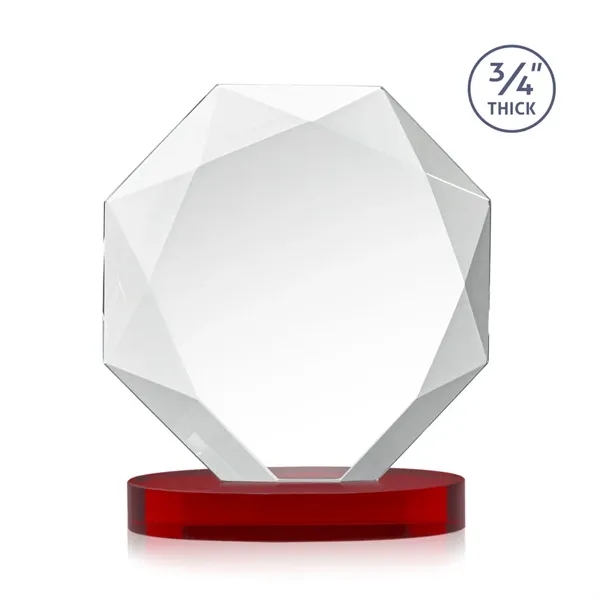 The Spectacular Multifaceted 0.75" Thick Bradford Starfire Octagonal Award with full-color... from ASI 84592 St Regis Group / St Regis