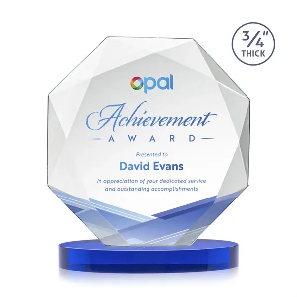The Spectacular Multifaceted 0.75" Thick Bradford Starfire Octagonal Award with full-color... from ASI 84592 St Regis Group / St Regis