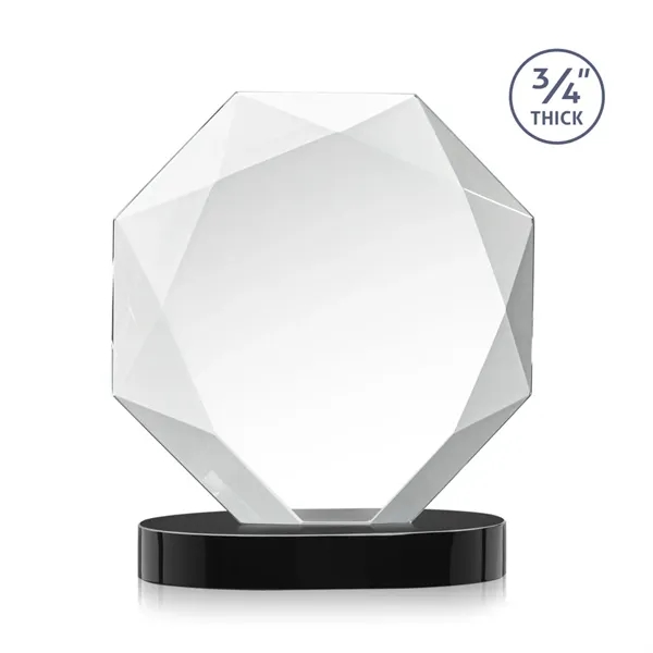 The Spectacular Multifaceted 0.75" Thick Bradford Starfire Octagonal Award with full-color... from ASI 84592 St Regis Group / St Regis