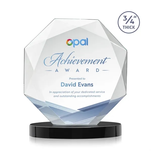 The Spectacular Multifaceted 0.75" Thick Bradford Starfire Octagonal Award with full-color... from ASI 84592 St Regis Group / St Regis