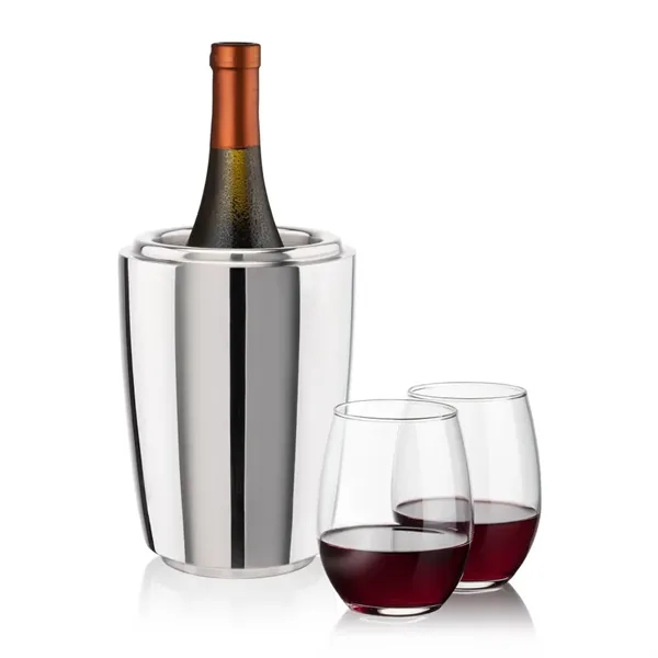 The Pescara Wine Cooler & Wine Glass Set is a refined... from ASI 84592 St Regis Group
