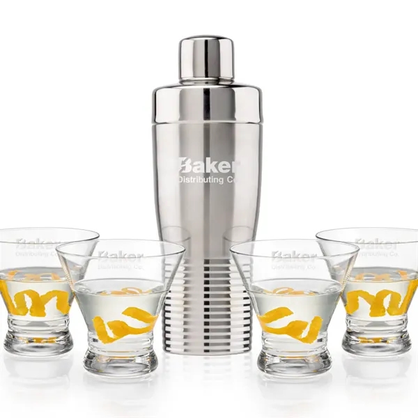The Genoa Cocktail Shaker & Martini Set combines modern design with... from ASI 84592 St Regis Group
