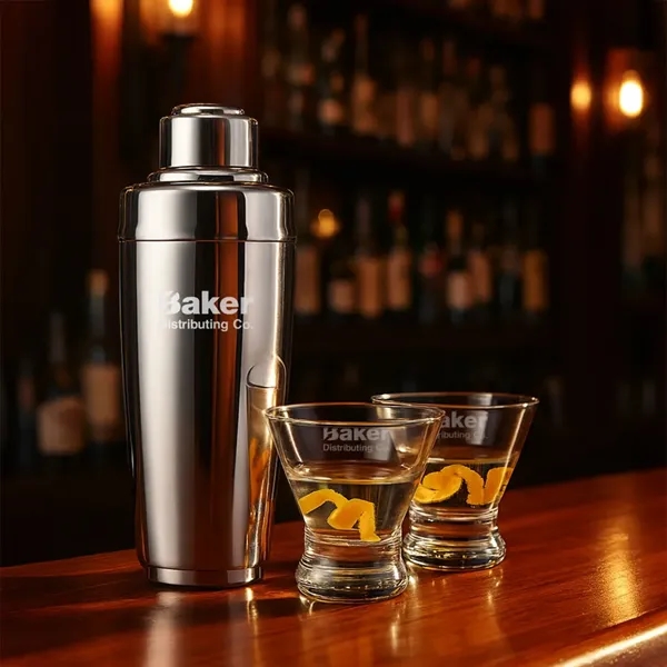 The Pescara Cocktail Shaker & Martini Set brings elegance and functionality... from ASI 84592 St Regis Group