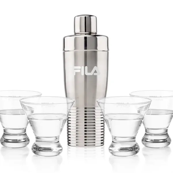 The Genoa Cocktail Shaker & Martini Set combines modern design with... from ASI 84592 St Regis Group