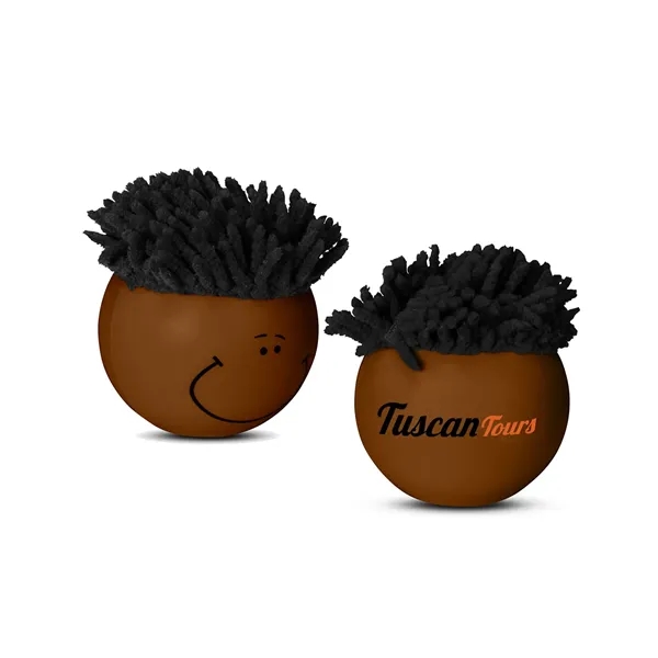 3" polyurethane foam Mop Toppers® stress balls with microfiber screen cleaning... from ASI 79530 Prime Line