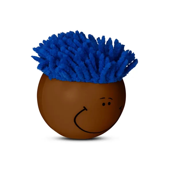 3" polyurethane foam Mop Toppers® stress balls with microfiber screen cleaning... from ASI 79530 Prime Line