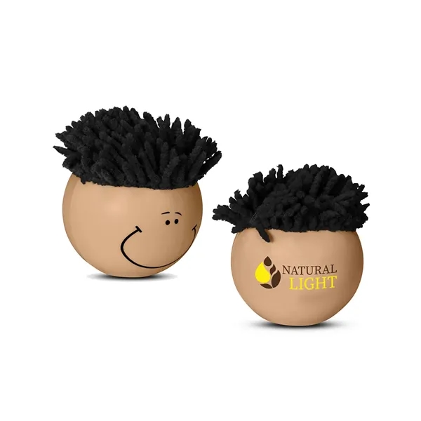 3" polyurethane foam Mop Toppers® stress balls with microfiber screen cleaning... from ASI 79530 Prime Line