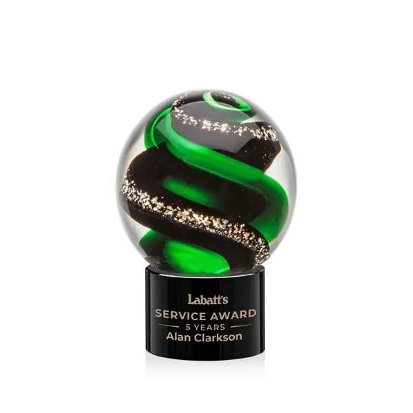 Magnificent Striking Zodiac Art Glass Award features twisting ribbons of emerald... from ASI 84592 St Regis Group / St Regis