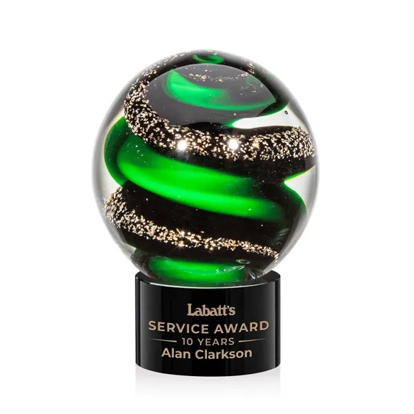 Magnificent Striking Zodiac Art Glass Award features twisting ribbons of emerald... from ASI 84592 St Regis Group / St Regis