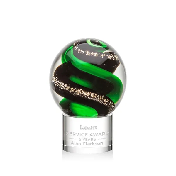 Magnificent Striking Zodiac Art Glass Award features twisting ribbons of emerald... from ASI 84592 St Regis Group / St Regis
