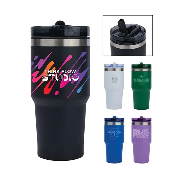 Sylvan 20 oz. PP Liner/Steel Outer Travel Tumbler... from ASI 67866 Logomark/Valumark