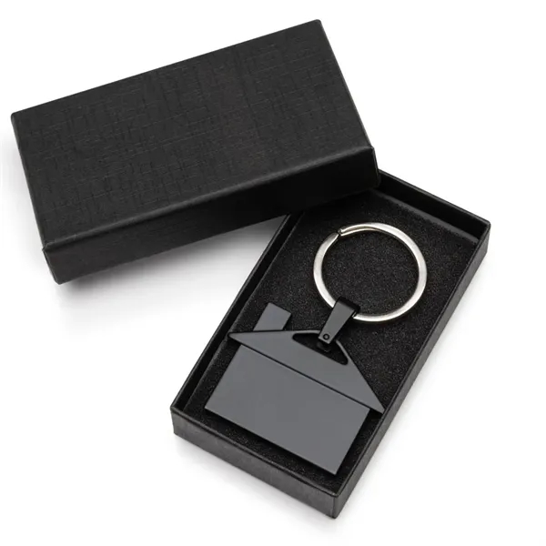 Polished stainless finish house shape keyring.... from ASI 84592 St Regis Group