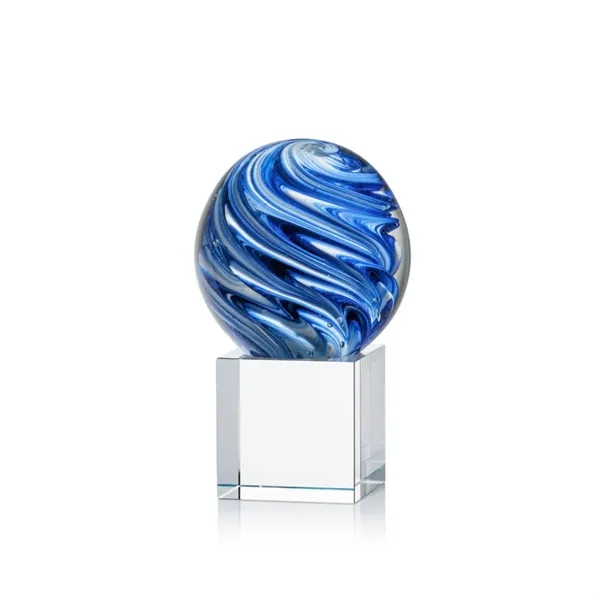 The mesmerizing Naples Art Glass Award features blue and white swirls... from ASI 84592 St Regis Group / St Regis