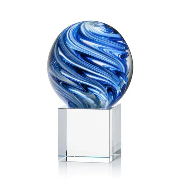The mesmerizing Naples Art Glass Award features blue and white swirls... from ASI 84592 St Regis Group / St Regis