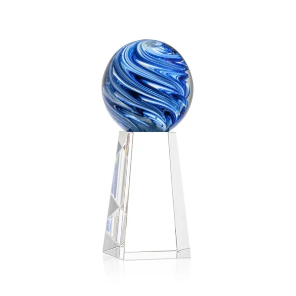The mesmerizing Naples Art Glass Award features blue and white swirls... from ASI 84592 St Regis Group / St Regis