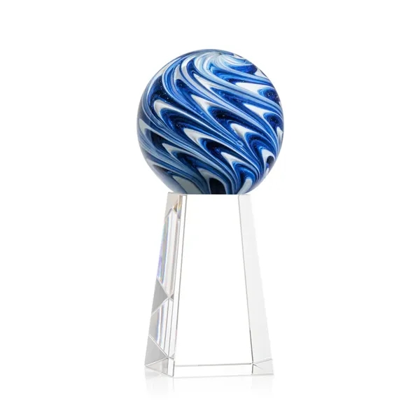 The mesmerizing Naples Art Glass Award features blue and white swirls... from ASI 84592 St Regis Group / St Regis