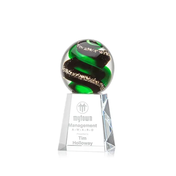 Magnificent Striking Zodiac Art Glass Award features twisting ribbons of emerald... from ASI 84592 St Regis Group / St Regis