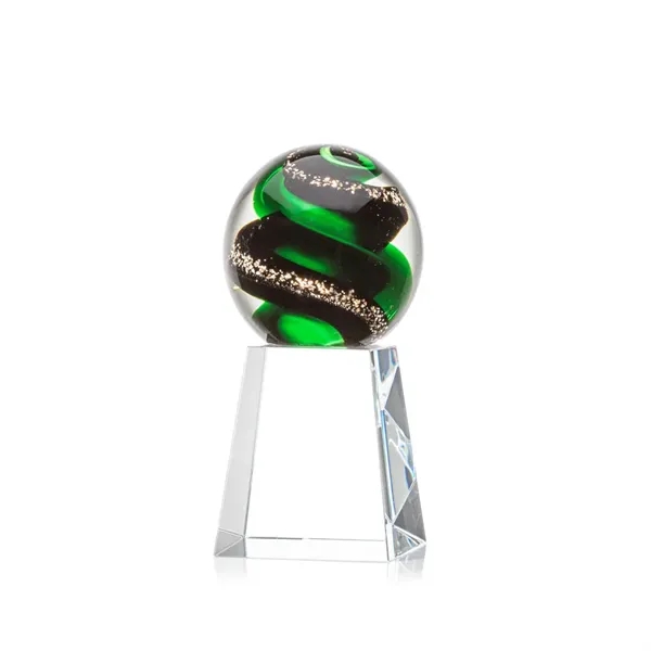 Magnificent Striking Zodiac Art Glass Award features twisting ribbons of emerald... from ASI 84592 St Regis Group / St Regis