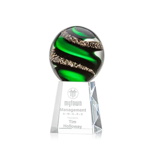 Magnificent Striking Zodiac Art Glass Award features twisting ribbons of emerald... from ASI 84592 St Regis Group / St Regis