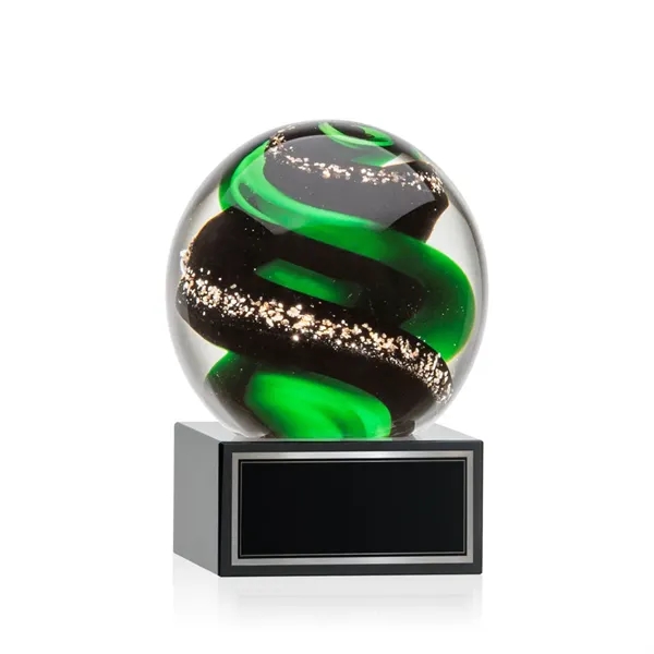 Magnificent Striking Zodiac Art Glass Award features twisting ribbons of emerald... from ASI 84592 St Regis Group / St Regis