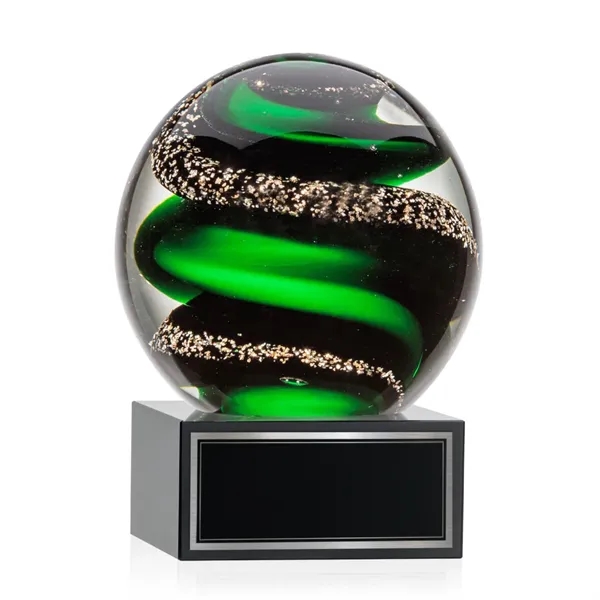 Magnificent Striking Zodiac Art Glass Award features twisting ribbons of emerald... from ASI 84592 St Regis Group / St Regis