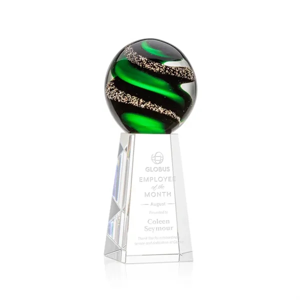 Magnificent Striking Zodiac Art Glass Award features twisting ribbons of emerald... from ASI 84592 St Regis Group / St Regis