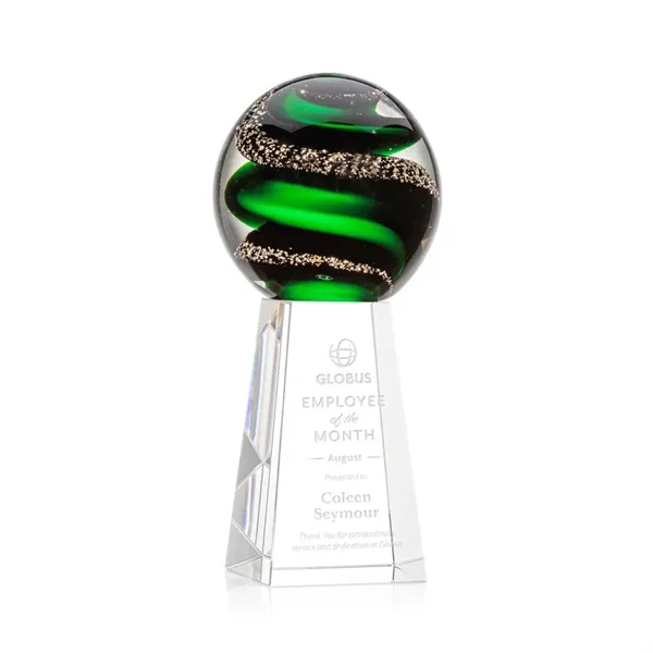 Magnificent Striking Zodiac Art Glass Award features twisting ribbons of emerald... from ASI 84592 St Regis Group / St Regis