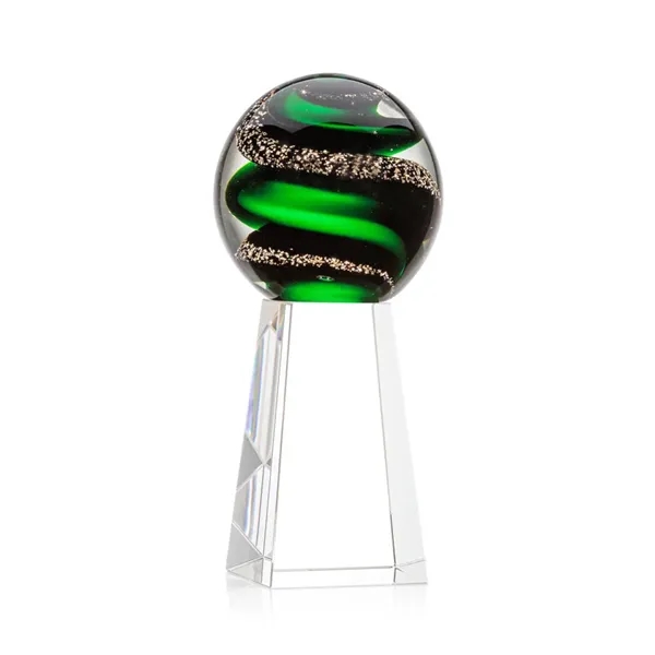 Magnificent Striking Zodiac Art Glass Award features twisting ribbons of emerald... from ASI 84592 St Regis Group / St Regis